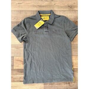 DHL 2015 Rugby World Cup Mens Polo Shirt Short Sleeve Embroidered Logo Gray Med